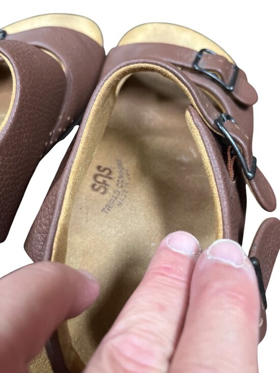 SAS TriPad Comfort Bravo mens brown leather casual sandals sz 11W SKU 10-339 main image 4